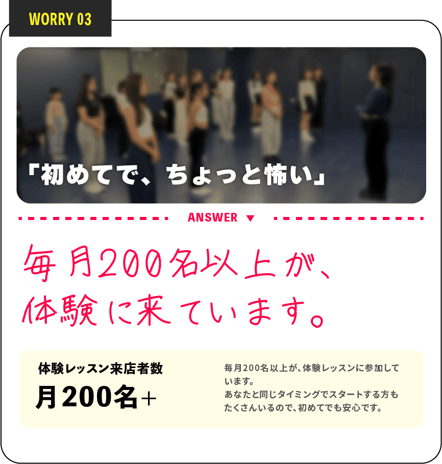 WORRY 03 初めてで、ちょっと怖い